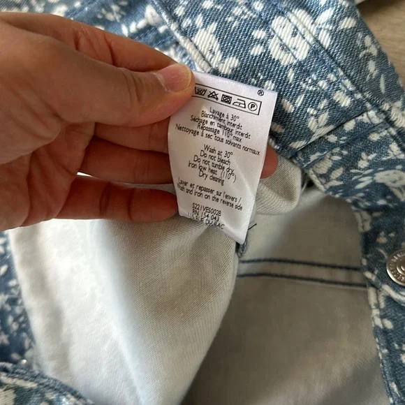 NWT sezane wilfrield jacket size S two tone blue flower print - Picture 8 of 14